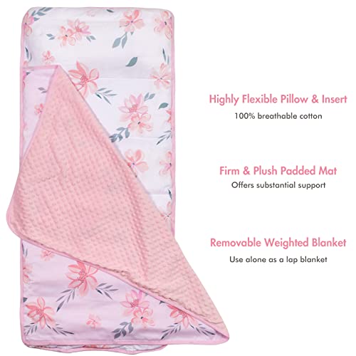 Nap Mat- Toddler Nap Mat With Pillow & Fleece Blanket- 55''*23''*2'' Nap Mat For Toddlers- Nap Mats For Preschool, Daycare #TOP3