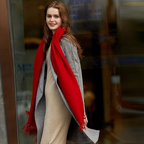 Vimate Red Scarf for Women - Winter Long Fashion Neck Scarf for Christmas & New Year (US-Red)3