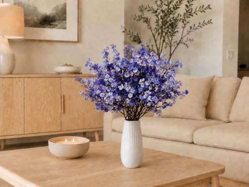 Image of Mandy's 6 Bundles Artificial Shades of Blue Baby's Breath Flowers