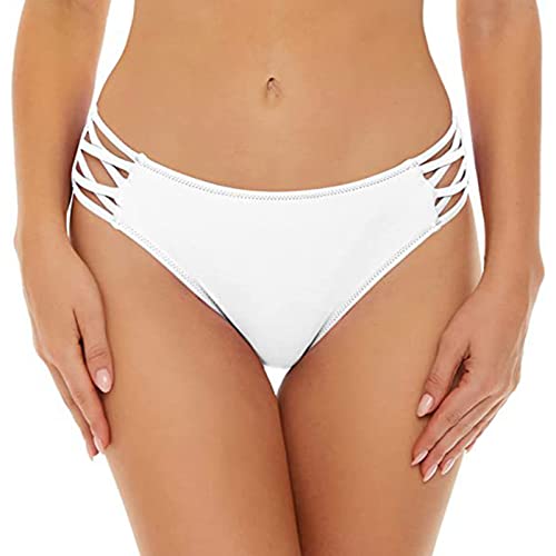 Traje de Baño de Dos Piezas para Mujer Sexy Gancho en V Cutout Halter Ajustable Elegante Bikini Top con Triángulo Bikini Bottom Bikini Sets Ropa de Playa Bandeau