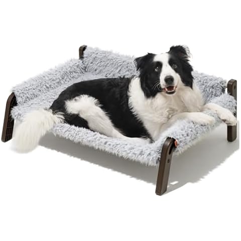 MEWOOFUN Elevated Dog Sofa Bed with Washable Cover Cover