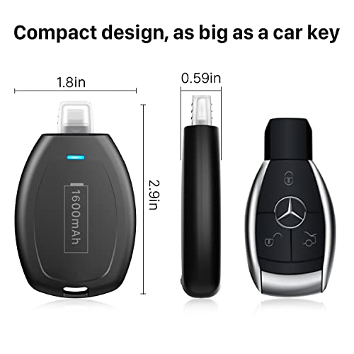 Jdirldl Keychain Portable Charger For Andriod, 1600Mah Mini Power Emergency Pod, Ultra-Compact External Fast Charging Usb C Power Bank Battery Pack,For Usb C Handsets And More, #TOP3