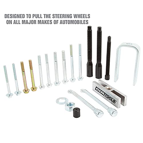 OEMTOOLS 37182 Steering Wheel Puller Set for All Major Makes and Automobiles, Lock Plate Removal, Sizes 5/16" x 18, 5/16" x 24, and 3/8" x 16 Included by OEMTOOLS - Image 5
