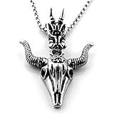 collar de cabeza para perros Ajuste perfecto: elige el collar de animales vikingos más significativo para ti. Lleva tu collar con cabeza de toro punk favorita para recordarte que eres uno y solo. Se puede llevar a diario y en cualquier ocasión, puede ser un hombre potente.