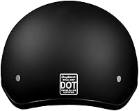 Vista 4 de Casco de Motocicleta Medio Casco - Ligeros y Elegantes, Aprobados por el Departamento de Transporte (DOT) para Adultos - Perfectos para Hombres