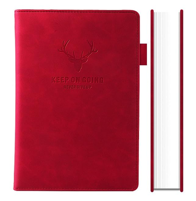 Red Dot Gift1 Pack Ruled Notebook Journal Hardcover Notebooks with Premium Thick Paper College Lined Journal erfect for Office Home School Business Writing & Note Taking (Red A5)
