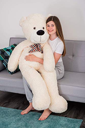 Costello HQ Premium Peluche Animal Oso de Peluche Muñeco con Relleno Enorme Lindo Enorme Extra Grande Gigante Cumpleaños Navidad Regalo Mothers Día - Grande Blanco Osito - 155cm