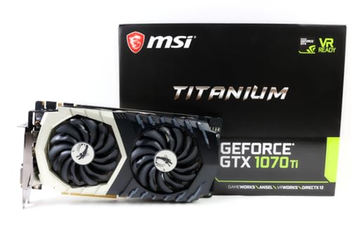 MSI Gaming GeForce GTX 1070 Ti 8GB GDRR5 256-bit HDCP Support DirectX 12 SLI Dual TORX 2.0 Fan VR Ready Graphics Card (GTX 1070 TI Titanium 8G) (Renewed)