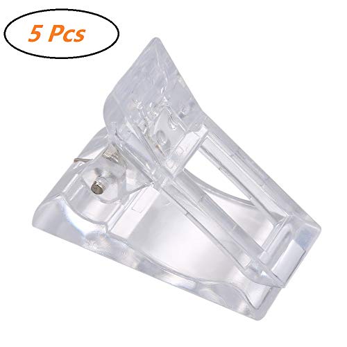 Godyluck 5 Stück Nagel Klammer Nagelspitzen Clips Poly Gel Quick Erweiterungsbau Nagel Tips Clip Nail Art Werkzeug