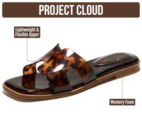 Image of Project Cloud 100% Genuine Leather Sandals Women Flats For Women (Jannel)