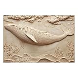 Puzzles for Adults 1000 Pieces, Ocean Whale Jigsaw Puzzles 1000 Pieces Family Puzzle with Letters, Difficult Challenging Brain Teaser Board Games, Creative Wooden Art Gifts 29.5 x 19.7 Inch, X-Y80