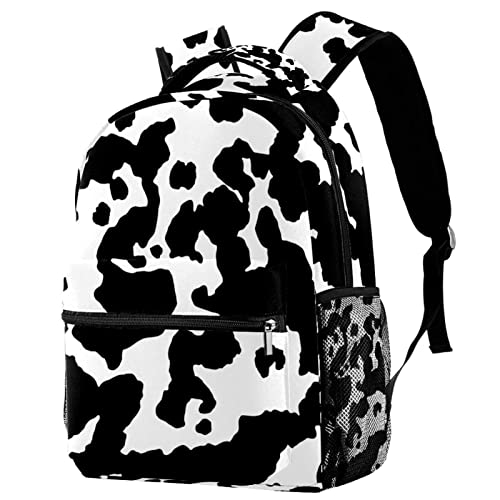 Sac à dos mignon en peau de vache pour soulager le dos des étudiantes