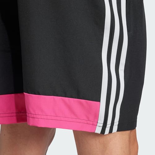 adidas Tiro 25 Essentials Short de football tissé pour homme, Noir/gris/magenta, M