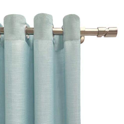 Rideau rustik turquoise 400x270 cm translucide pour salon lumineux