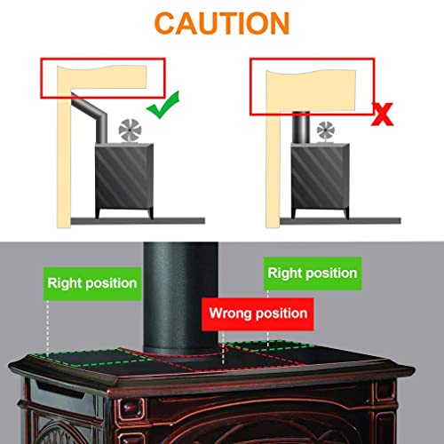 Wood Stove Fan Heat Powered,Silent Eco Fireplace Fan 6-Blade,Wood Stove Fan Heat Powered For Wood/Log Burner/Gas/Pellet/Efficient Heat Distribution #TOP4
