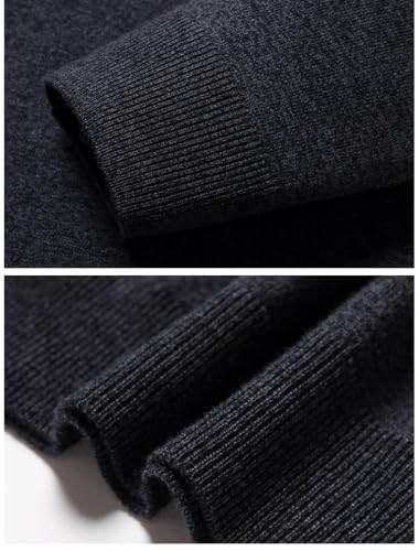 Men's Thin Polo-Collar Solid Color Lapel Bottoming Sweater Long-Sleeved Pullover Knitted Jumper4