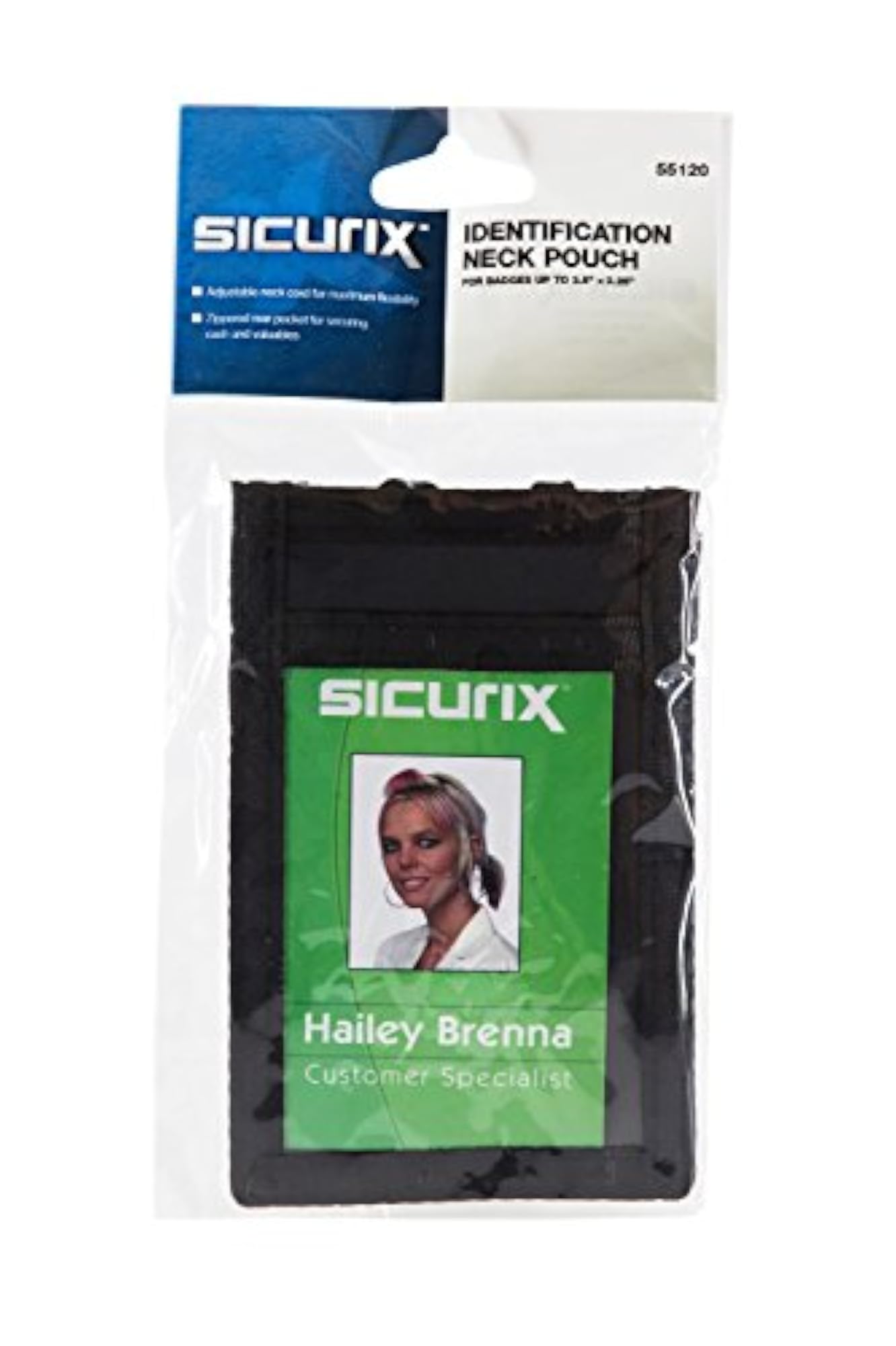 Sicurix Vertical Neck Pouch, Black