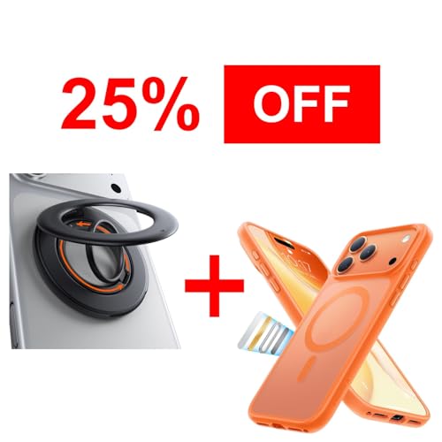 TORRAS Magnetic Case & Magnetic Phone Grip Ring Holder Kickstand