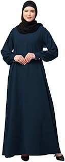 Muslim Closet� Women's Inner Abaya Dress With Cuff Sleeves And Side Pocket Made in Nida Matte Fabric