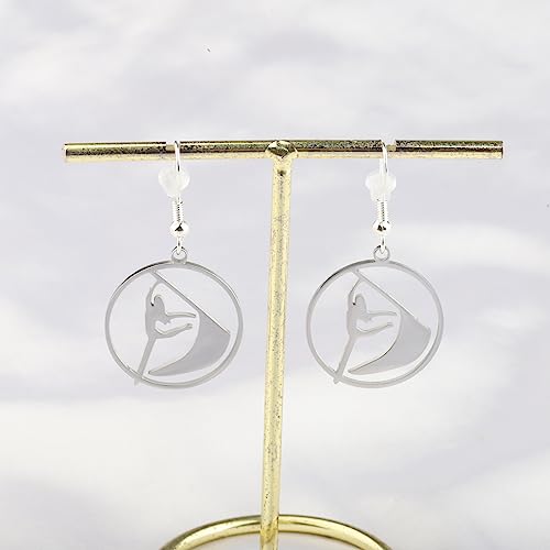 MYOSPARK Color Guard Necklace, Women's Silver Stainless Steel Flag Pendant for Color Guard Fans & Enthusiasts3