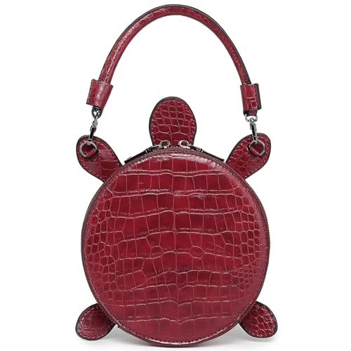 Women PU Leather Unique Novelty Crossbody Shoulder Bag Handbag Fun Weird Turtle Purse3