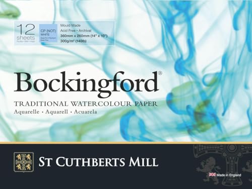 Bockingford 300gsm Glued Watercolour Pad 14" x 10" (360 x 260mm)