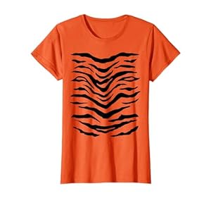 Tiger Kostüm Tiger Shirt Orange Unisex T-Shirt S Tigerstreifen Muster Klassisches Tigerkostüm-Shirt