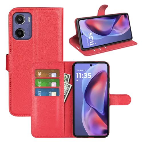Fertuo Coque pour Motorola Moto E15 / G05, Antichoc Portefeuille Étui Housse en Cuir à Rabat Flip Cover Case avec Silicone Bumper, Porte Carte, Béquille,...