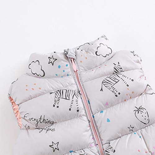 Girls Kid Vest Outerwear Lightweight Vest Winter Zipper Up Waistcoat Solid Windproof Down Coat Gilet (Color : Multi-Colored7, Size : Small) #TOP2