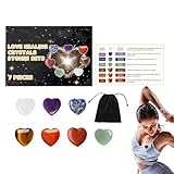 ➳Kit completo: Revitalice sus sentidos con nuestros es de corazón naturales, elaborados con seis piedras únicas que incluyen aventurina verde, ágata roja, , amatista, jade r, piedra de de tigre y lapislázuli.