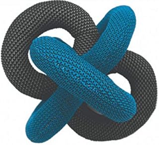 Pretzel Shape Kickers Tough Squeaker Dog Toy by Loopies - Blue