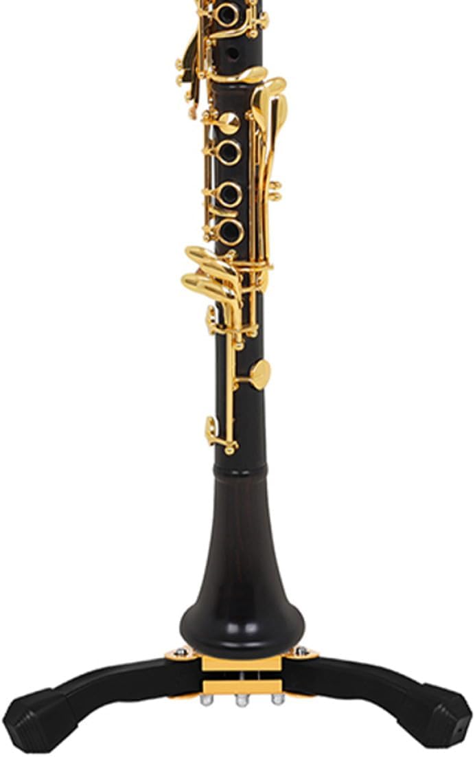 Holibanna Foldable Clarinet Stand with 3-leg Tripod Base, Portable Saxophone and Oboe Holder for Wind Instruments, Compact and Lightweight Music Instrument Accessory for Performances