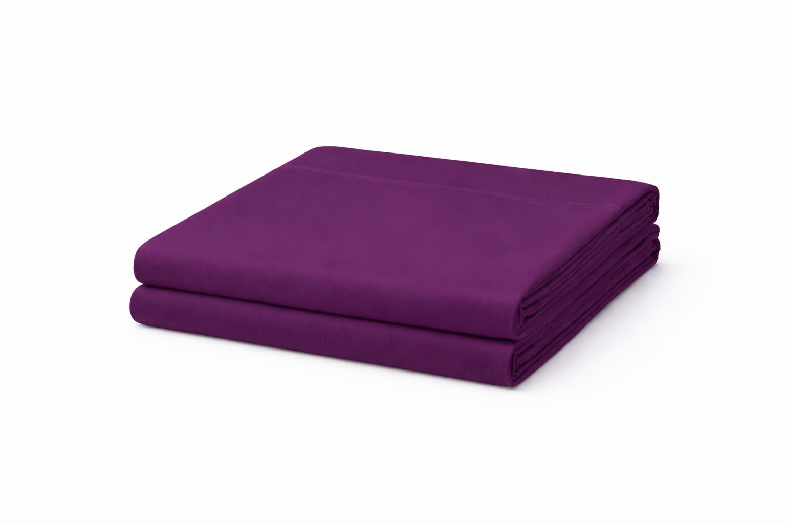 Homes-Linen Plum Flat Sheet Polycotton Blend Soft Easy Care Plain Dyed Bed Linen Durable Bedding Sheet (, King)