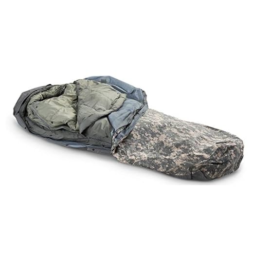 Military Outdoor Clothing Previously Issued U.S. G.I. Improved ACU Digital Modular Sleeping Bag System (4-Piece)