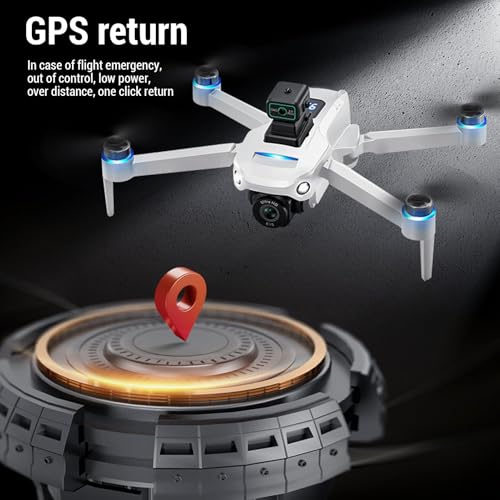 Drone with 4K UHD Camera, GPS RC Drone Brushless Motor, 2 Axis Gimbal EIS, Auto Return, Follow Me, Waypoints, Smart Obstacle Avoidance (1 Battery) - Image 4