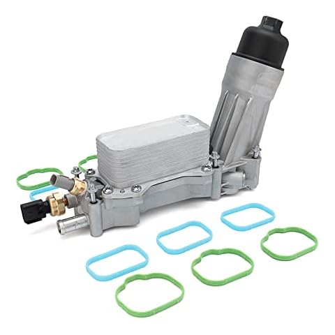 WEILEITE 926-876 3.6 Upgraded Aluminum Engine Oil Cooler Filter Housing Fit For Dodge Journey Charger Challenger Caravan Durango Avenger Wrangler Grand Cherokee Chrysler 200 300 Town Country 2011-2016 Cover