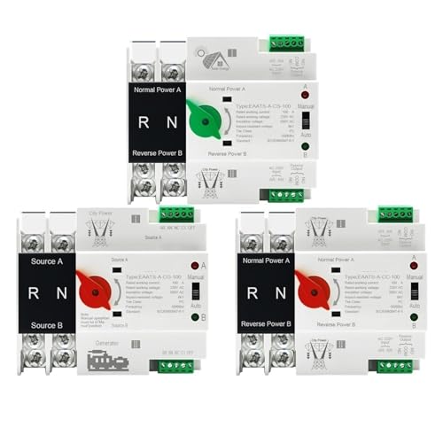 Sélecteur électrique ATS PV 220V avec transfert automatique ininterrompu 100A