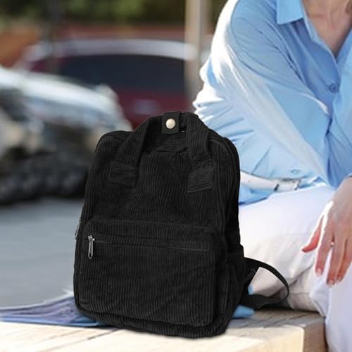 Sac à dos ordinateur velours côtelé idéal pour les cours et sorties - 4