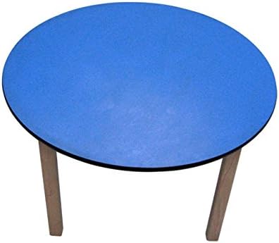 Kids Beech Wood Pre-school Classroom School Round Table (Blue)