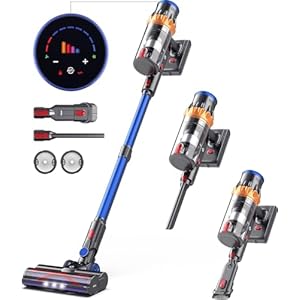 NADALY Cordless Vacuum Cleaner, 550W/45Kpa Stick Vacuum with Touch Screen, MAX 65Mins Runtime Vacuum Cleaner for Home, Anti-Tangle & Auto Mode, Wireless Vacuum for Pet Hair Carpet Hardwood Floor NADALY Cordless Vacuum Cleaner 550W45Kpa Stick Vacuum with Touch Screen MAX 65Mins Runtime Vacuum Cleaner for Home Anti Tangle Auto Mode Wireless Vacuum for Pet Hair Carpet Hardwood Floor