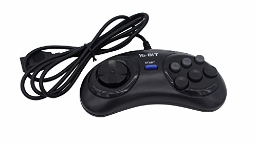 YiSHDA New Classic 6-Button Controller Game Pad for Sega Genesis 16-Bit