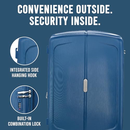 Image of IZOD Mateo 3 Piece Expandable Hardside Luggage Set, Bliss Blue
