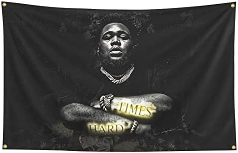 Rod Rapper Wave Flag 3x5 Feet Wall Hanging Flag Decorative Flag Hip Hop Posters Fashion Wall Pop Art For Bedroom Living Room For College Dorm Room Decor Outdoor Parties Gifts Travel Filming Events Festivals (black-1)