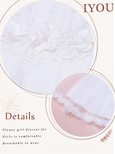 Vestido blanco de encaje para niña de 3 a 4 años ideal para primera comunión y bodas 3
