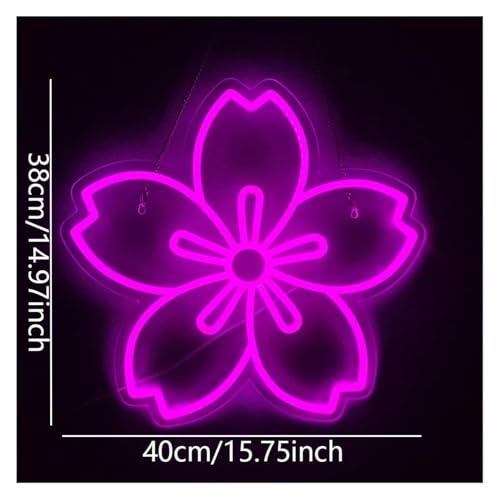 Décoration murale néon Sakura cadeau ado veilleuse LED - 2