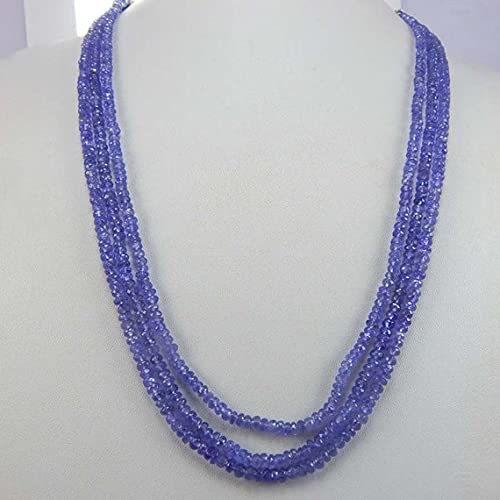 Tanzanite Rondelles Facettées AAA 3-4mm pour Bijoux de Luxe Éclat Pervenche