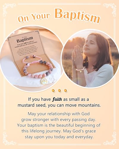 Image of Eryuor Silver /Gold Move Mountains-Mustard Seed Baptism Bracelet Catholic Christian Confirmation Easter Christmas Gifts