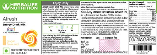 HERBALIFE NUTRITION Herbalife Afresh Energy Drink Mix (Ginger, 50 g) Pack of 2
