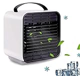 【Kabelloser Betrieb】 Unsere Mini-Klimaanlage verfügt über einen eingebauten Akku, sodass Sie sie weiterhin verwenden können, wenn keine Steckdose vorhanden ist. Die Ladezeit beträgt ca. 3 Stunden.