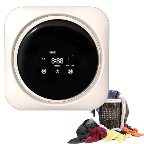 Portable Washing Machine with Spin Dryer, Wall-Mounted Electric Compact Washing Machine, Fully Automatic Small Mini Sock Washing Machine,Small Tumble Dryer for Underwear,Socks,Dorms,Students,WallMount